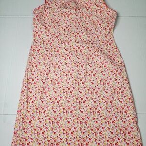 Amanda Smith Red and White Floral Dress 14P